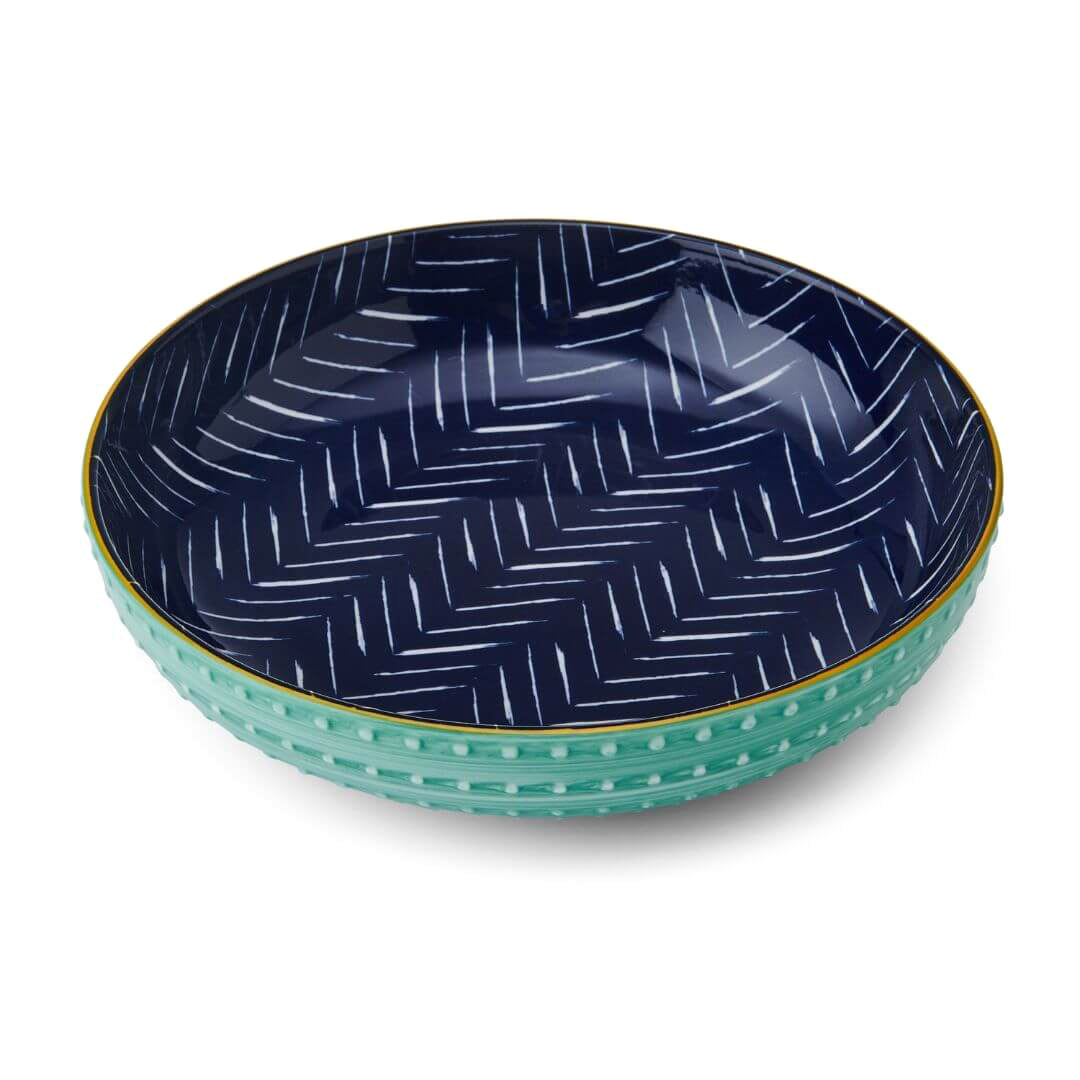 Mikasa 21cm Pasta Bowl Indigo Chevron